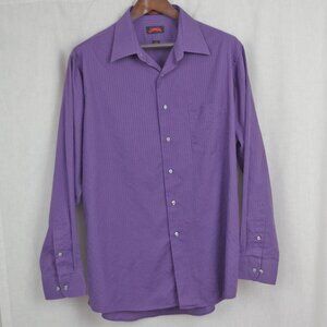 Men's Jerry Garcia Long Sleeve Button Up Purple Stripe Shirt XL